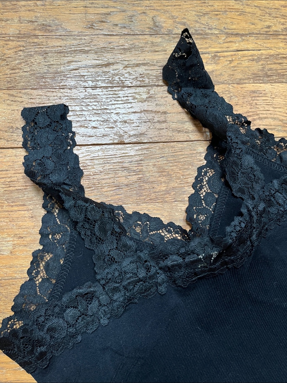 Set of 2 Lace-Trim Black Shaping Camisole - Women's Intimates - Picture 4 of 6